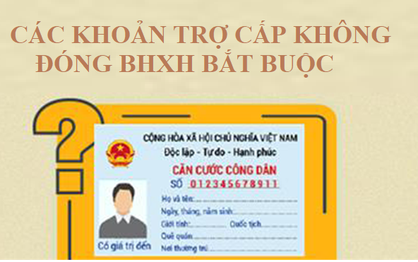 CÁC KHOẢN TRỢ CẤP KHÔNG ĐÓNG BHXH BẮT BUỘC